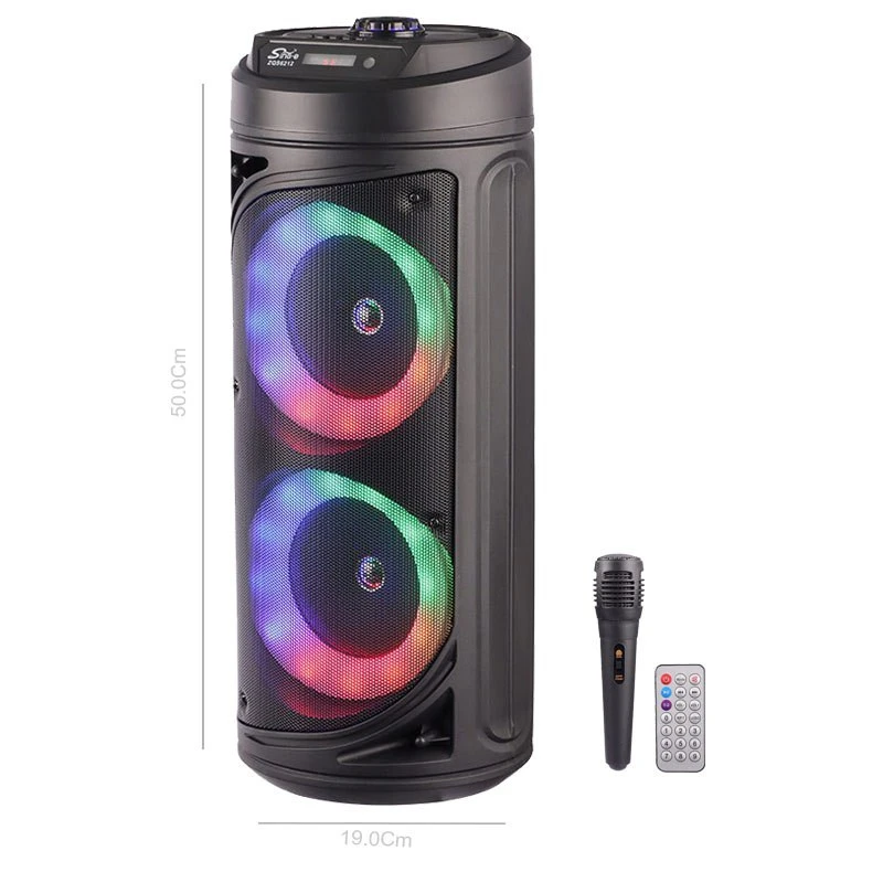 اسپیکر چمدانی بلوتوثی رم و فلش خور + میکروفن و ریموت Sing-E ZQS6212 - Image 7